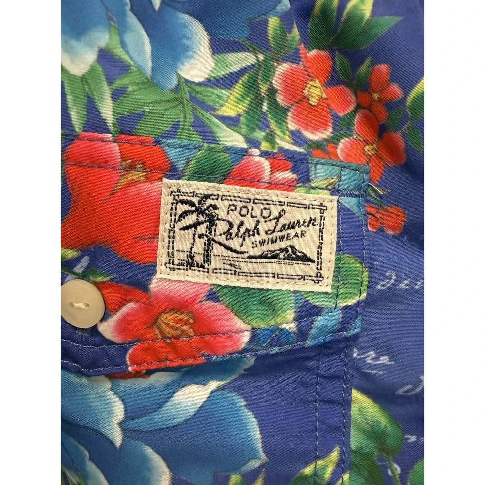 Polo Ralph Lauren Mens XL TravelerClassic Multi Colored Swim Trunk Hawaiian NWT